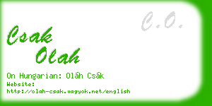 csak olah business card